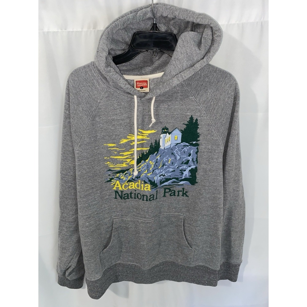 Homage Acadia National Park Hoodie Hooded Sweatshirt Large